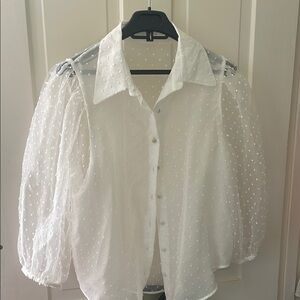 Elegant White Sheer Blouse